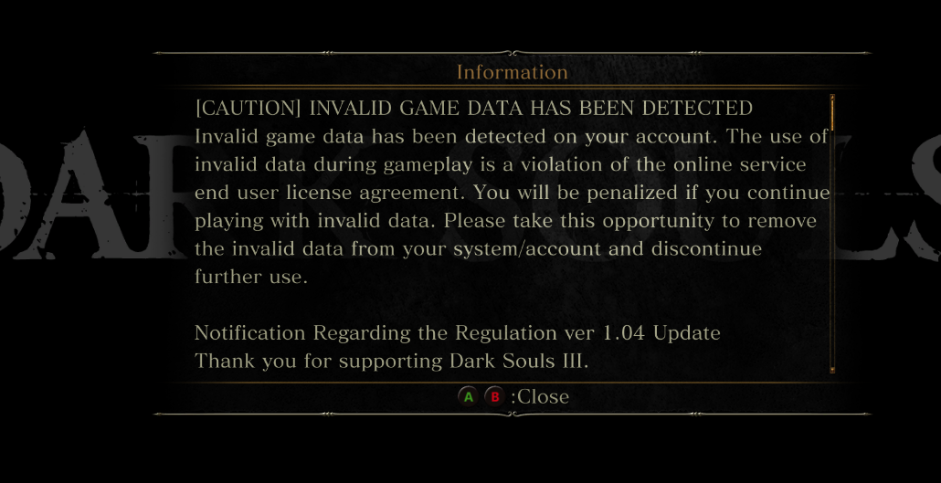 dark souls 3 ban for graphics mods