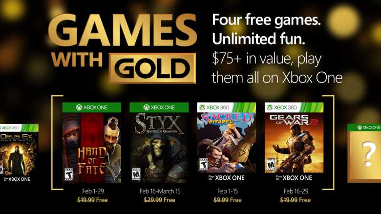 Games With Gold February 2016 Lineup Revealed - 