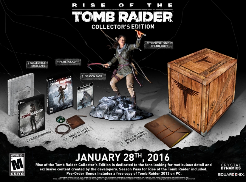 PC “Rise of the Tomb Raider” Officially Dated - Collector's Edition Also Revealed
