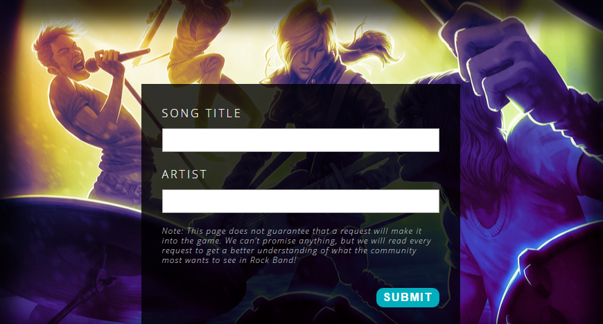 Harmonix Launches Song Request Page For “Rock Band 4” - No, 